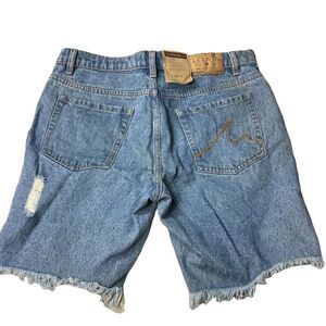 AFENDS Deadbeat Slim Fit Denim Distressed Shorts